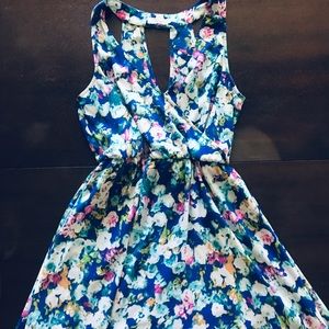 Lush Kylie Floral Skater Wrap Dress